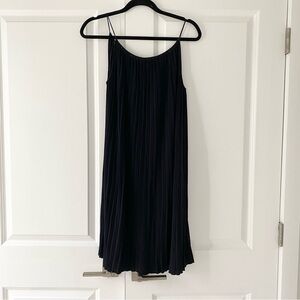 NWT Club Monaco Navy Pleated Spaghetti Strap Benita Dress